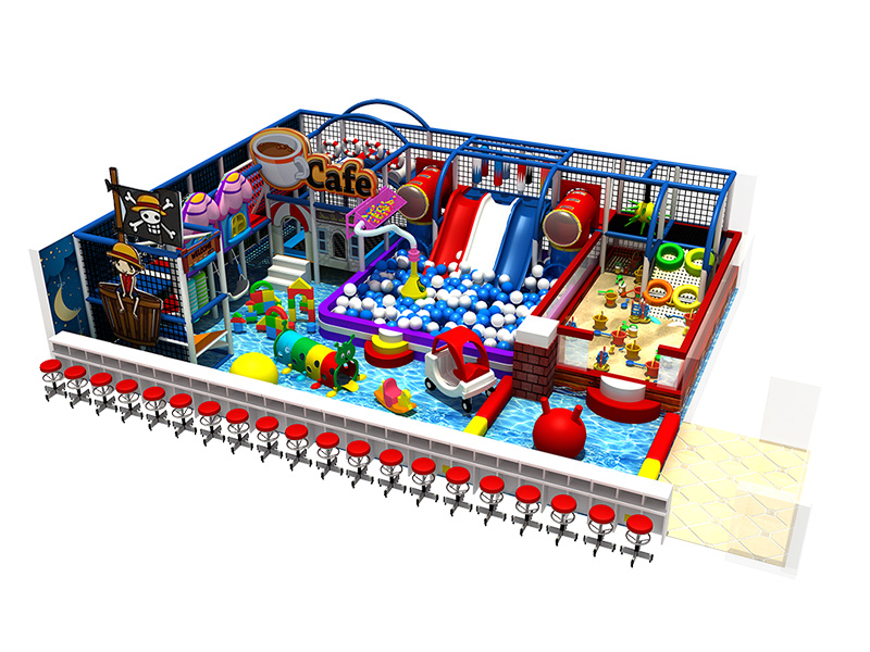 Middle size children Indoor playground equipment/soft play with slide for sale