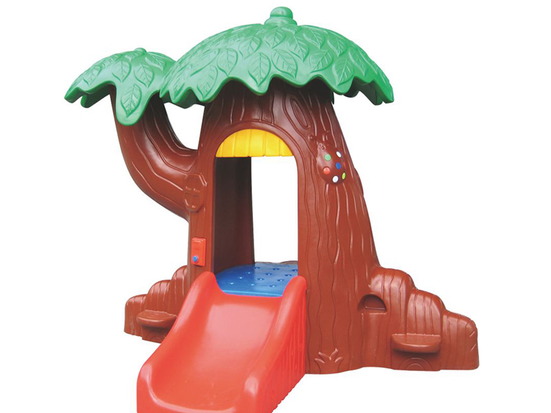 Tree design house with slider for children play indoor playground