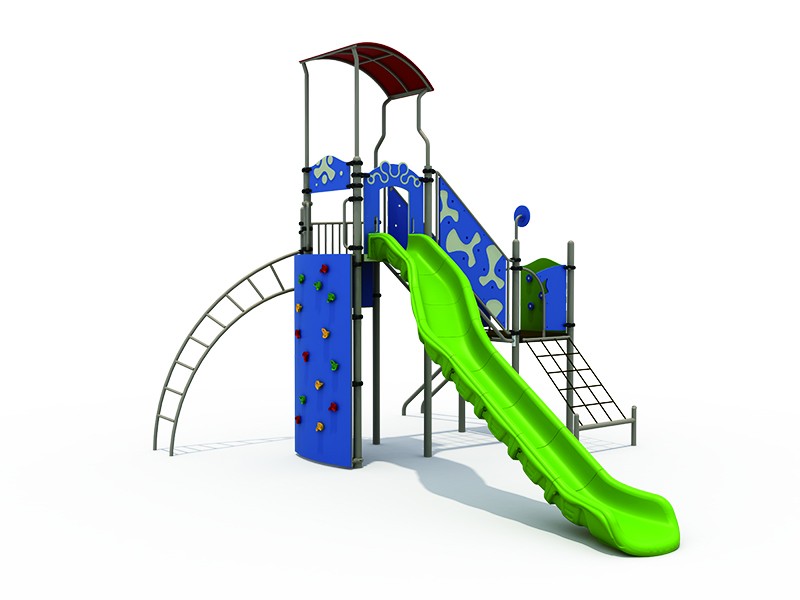 Feiyou Amusement produce HDPE Playground with Cartoon design high slide and climber
